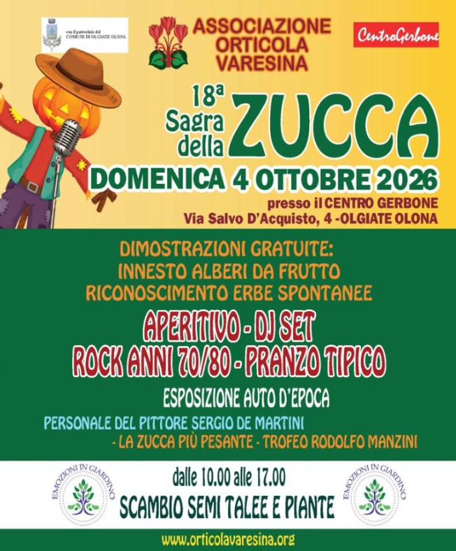 Locandina di 18ª Sagra della Zucca al Centro Gerbone