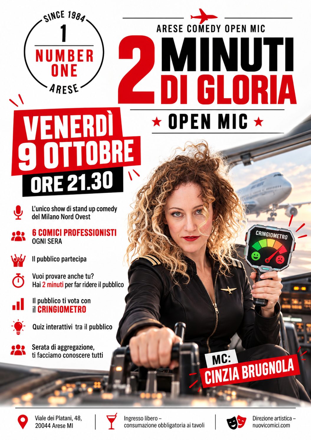 Locandina di 2 Minuti di Gloria – Arese Comedy Open Mic