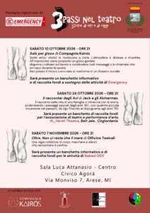 Locandina di 3 passi nel teatro — Oltre. Non ci resta che il mare