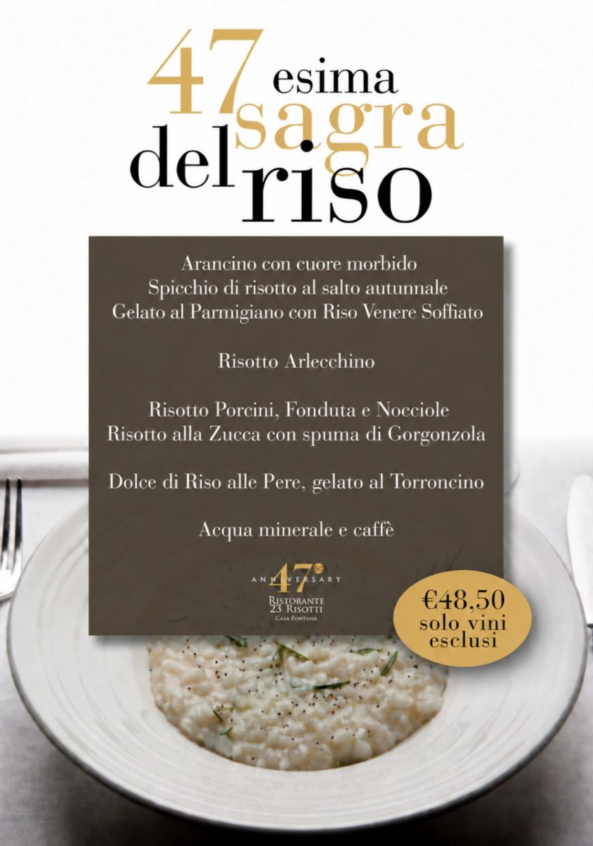 Locandina di 47essima Sagra del Riso