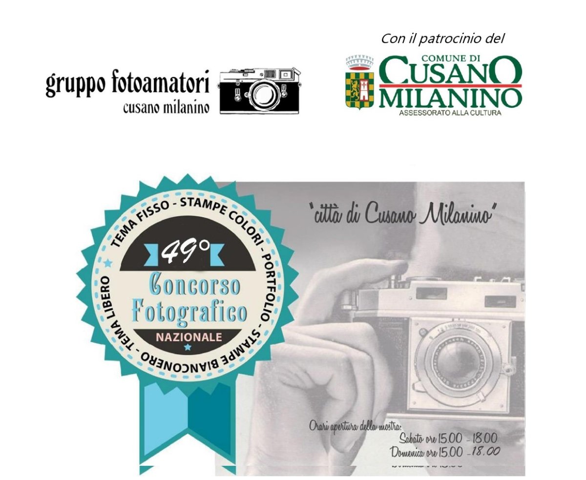 Locandina di 49° Concorso fotografico nazionale “Città di Cusano Milanino – 15° Trofeo Luigi Gasparetto”