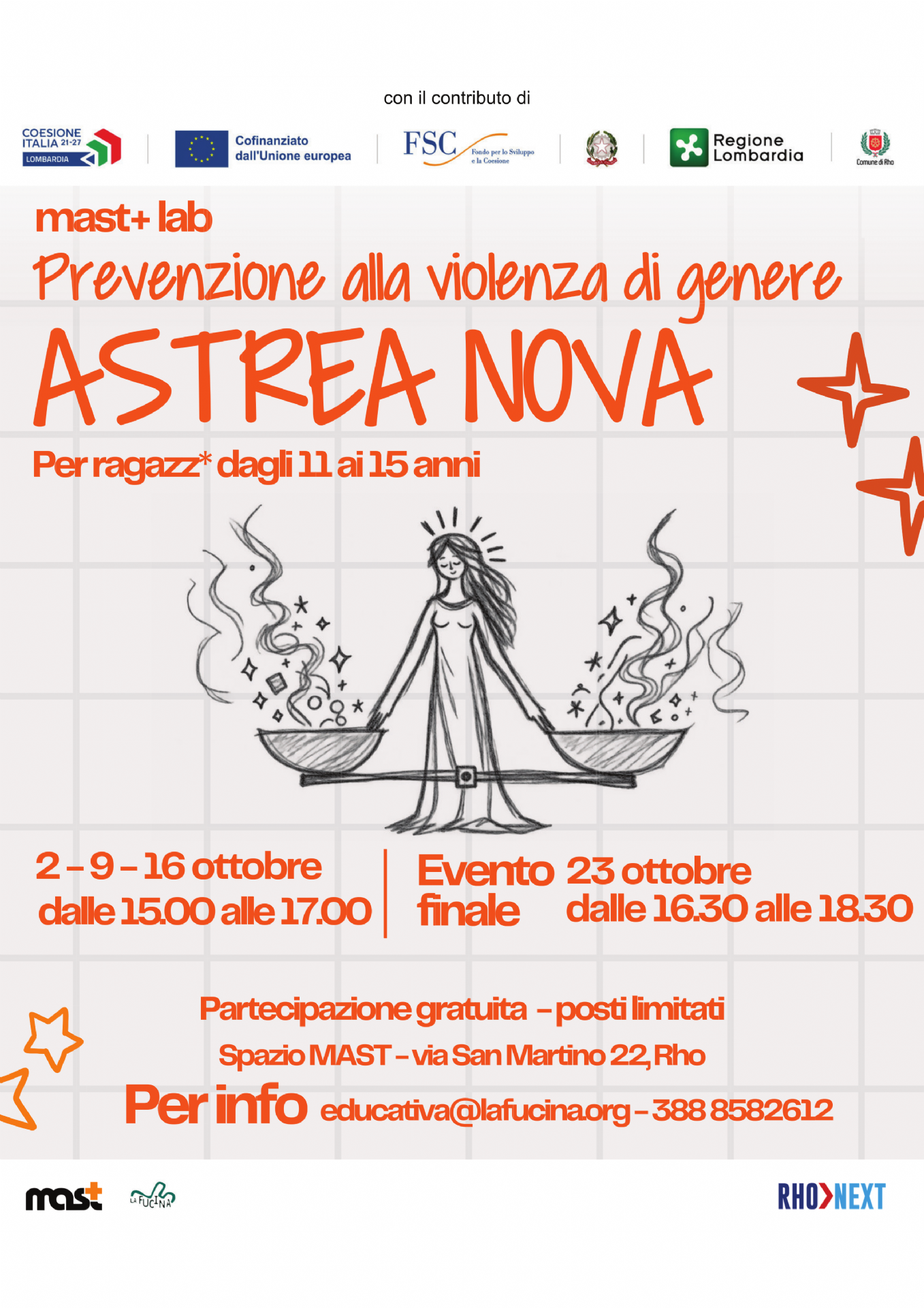 Locandina di Al MAST arriva “Astrea Nova”: tre incontri per parlare di relazioni, rispetto e parità di genere