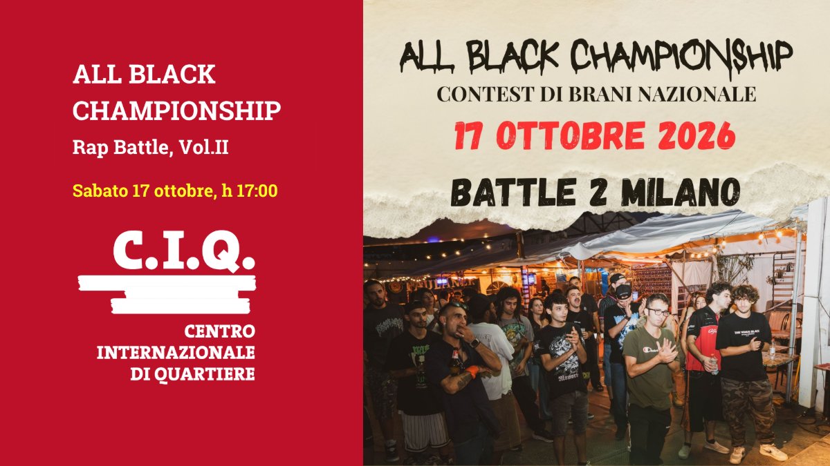 Locandina di ALL BLACK CHAMPIONSHIP – Rap Battle, Vol.II