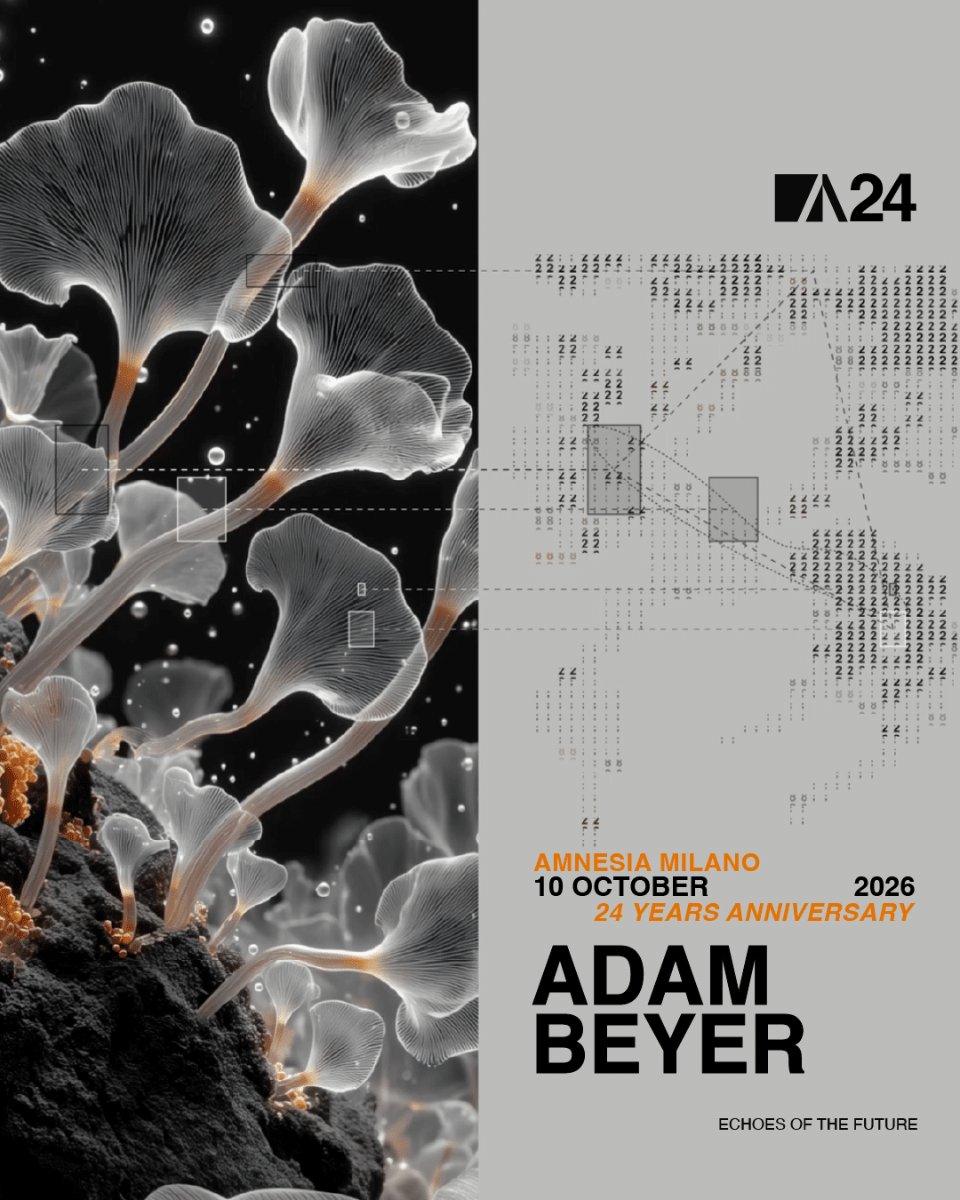 Locandina di Amnesia Milano 24 Years Anniversary w/ ADAM BEYER + ELBIO & DENIS