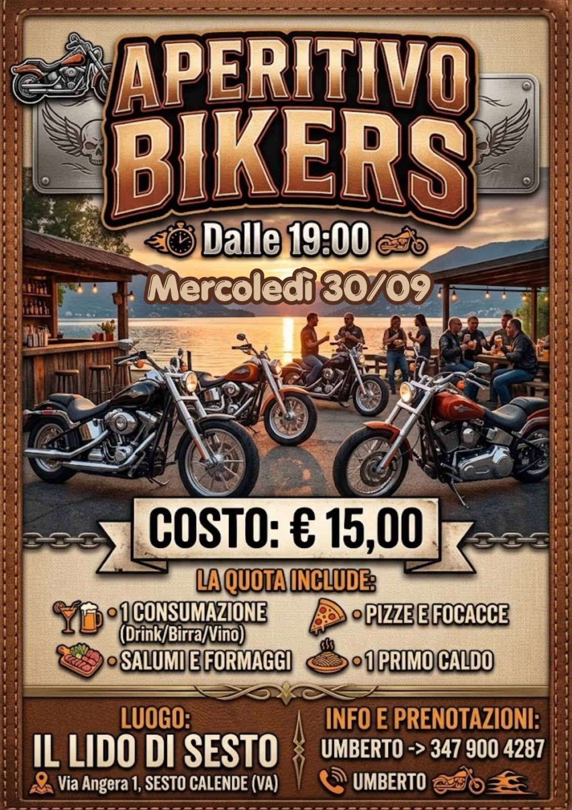 Locandina di Aperitivo Bikers