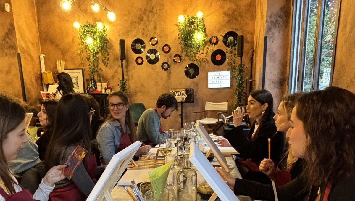 Locandina di Arte e vino in Vineria di Via Stradella