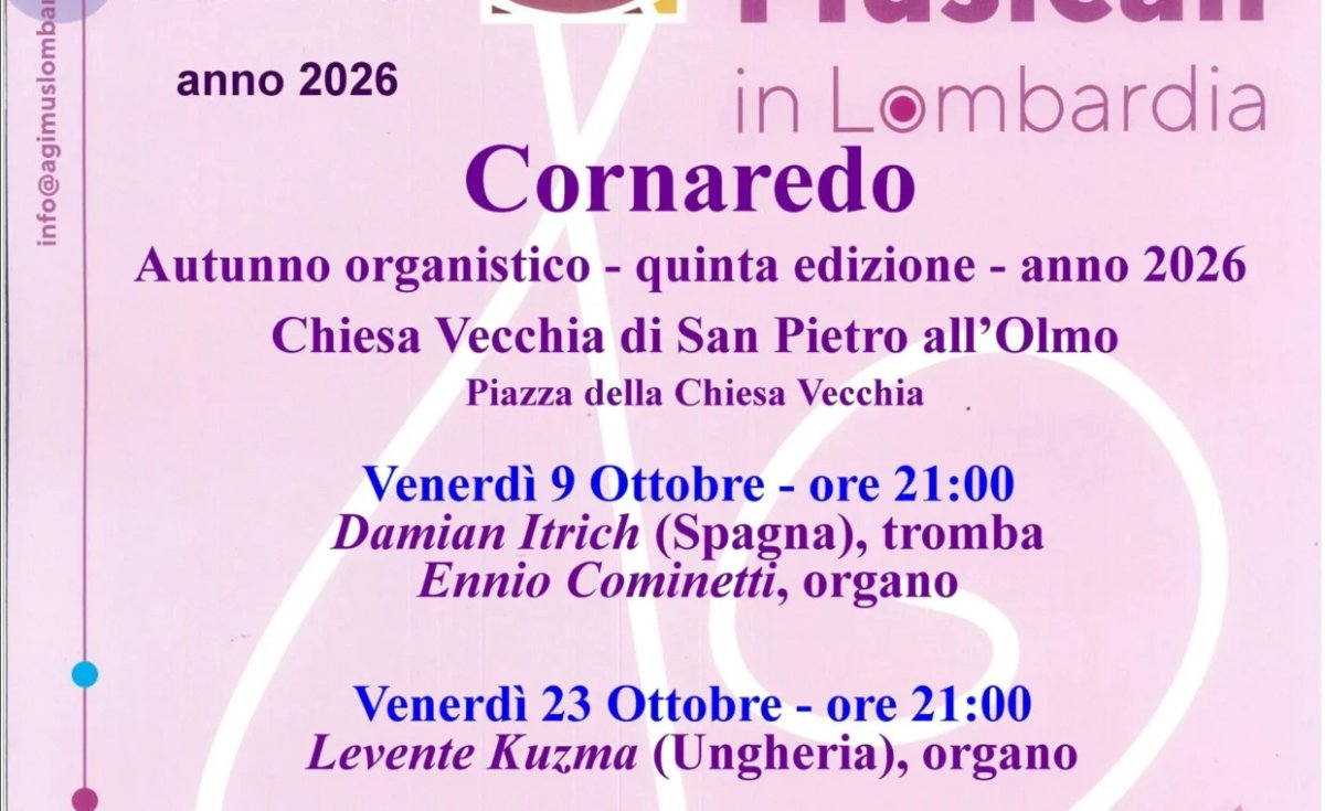 Locandina di Autunno Sanpietrino - Ottobre organistico in Chiesa Vecchia