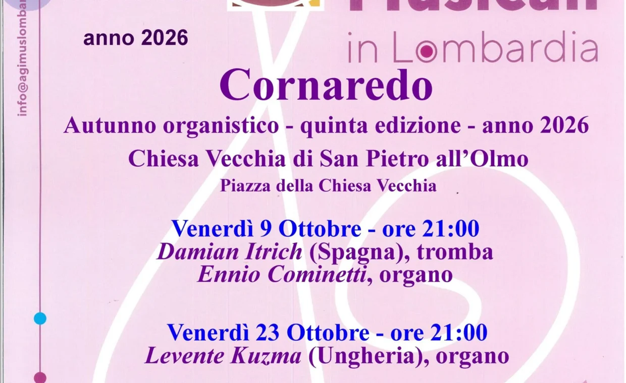 Locandina di Autunno Sanpietrino - Ottobre organistico in Chiesa Vecchia