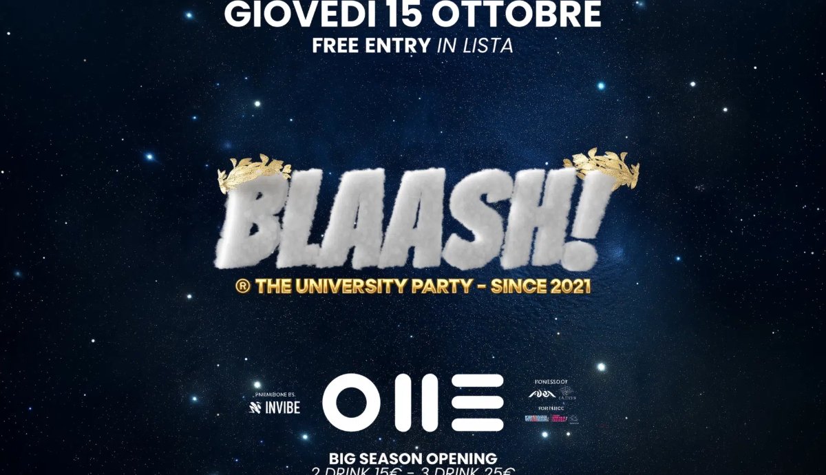 Locandina di BLAASH! - THE UNIVERSITY PARTY - WINTER SEASON OPENING
