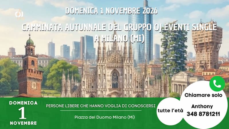 Locandina di Camminata del gruppo Oj Eventi Single tra il foliage autunnale a Milano