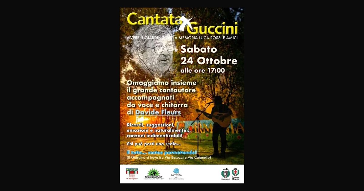 Locandina di Cantata per Guccini