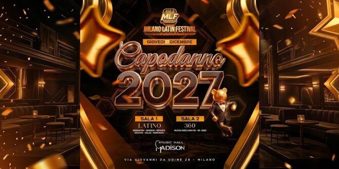 Locandina di Capodanno 2027 – Milano Latin Festival