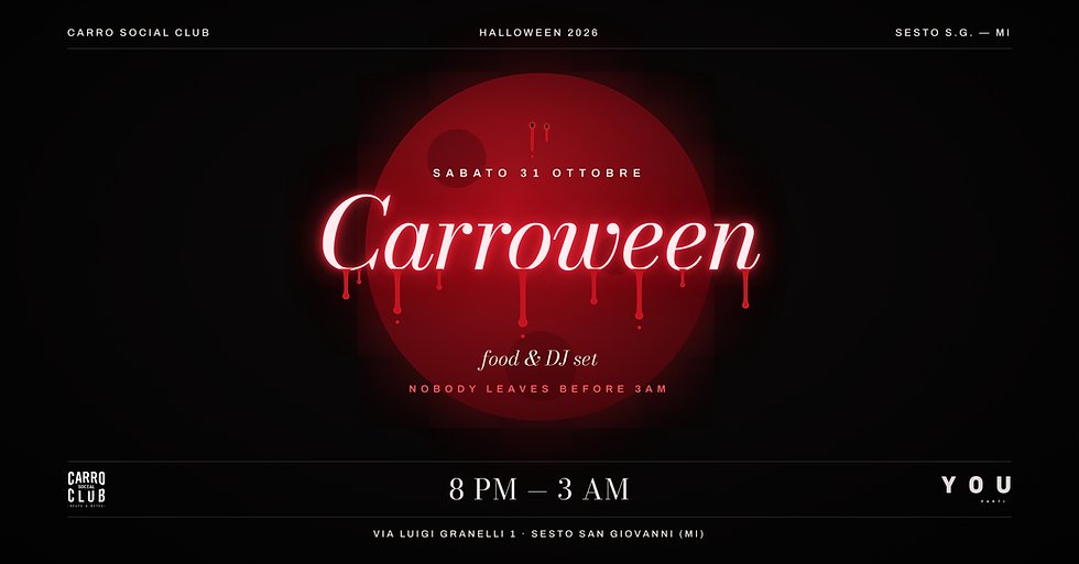 Locandina di CARROWEEN | HALLOWEEN @ Carro Social Club