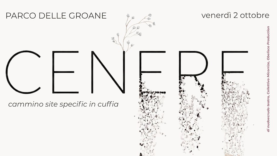 Locandina di CENERE_cammino site-specific in cuffia