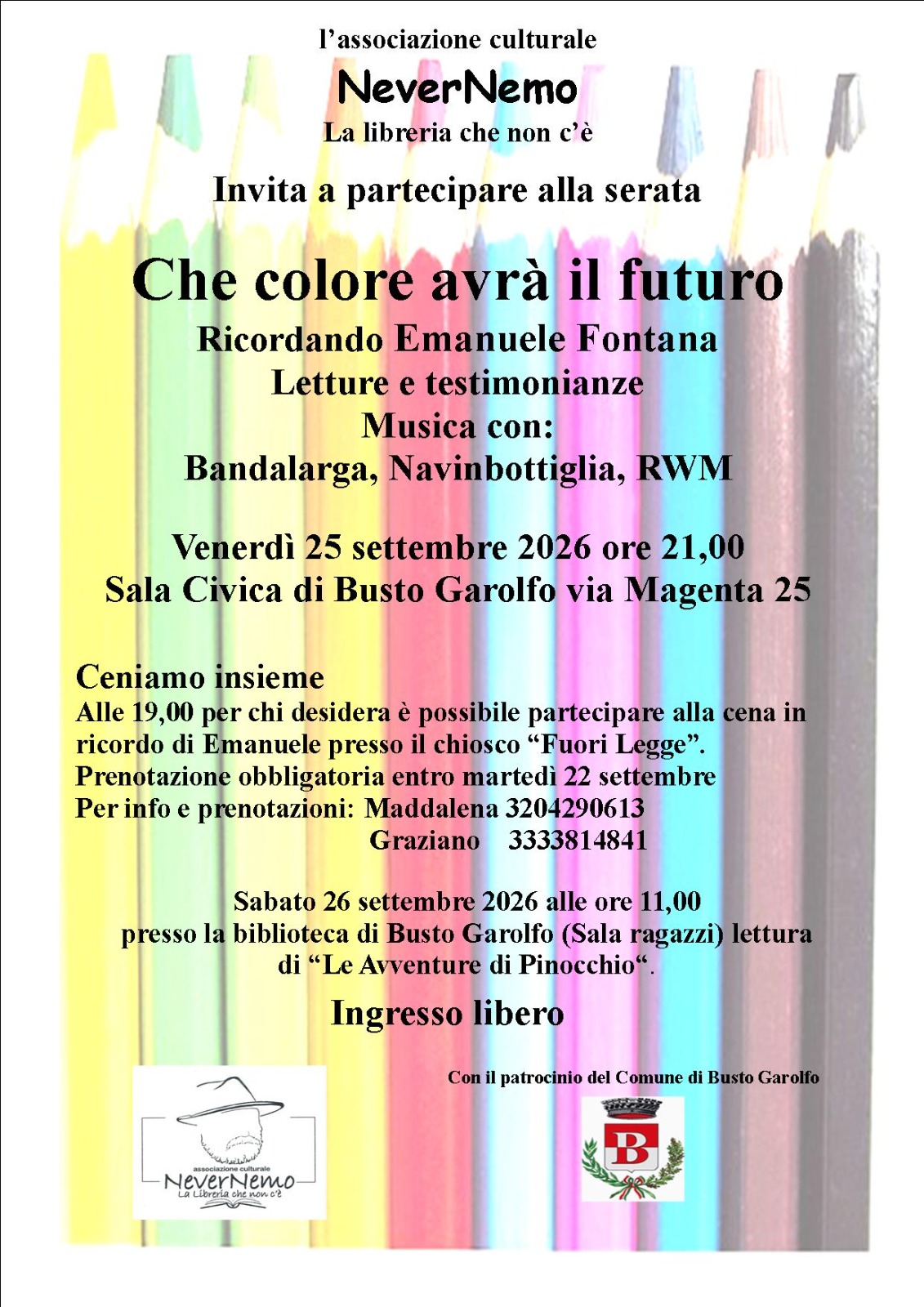 Locandina di Che colore avrà il futuro. Ricordando Emanuele Fontana