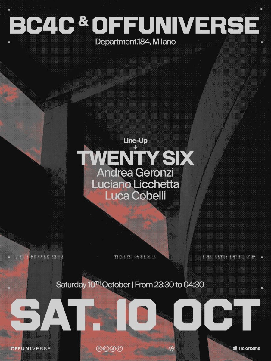Locandina di Clubbers Factory × Off Universe · Sabato 10 ottobre