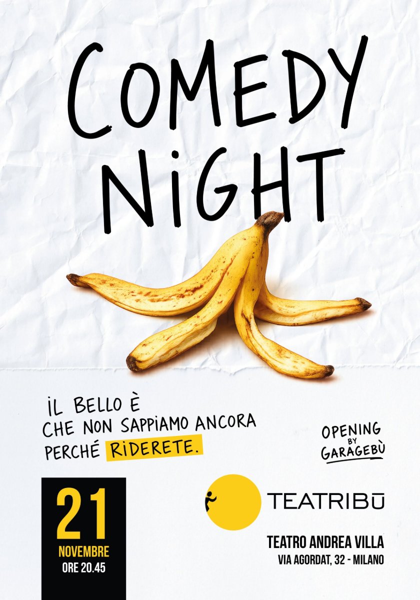 Locandina di Comedy Night + opening Garagebù