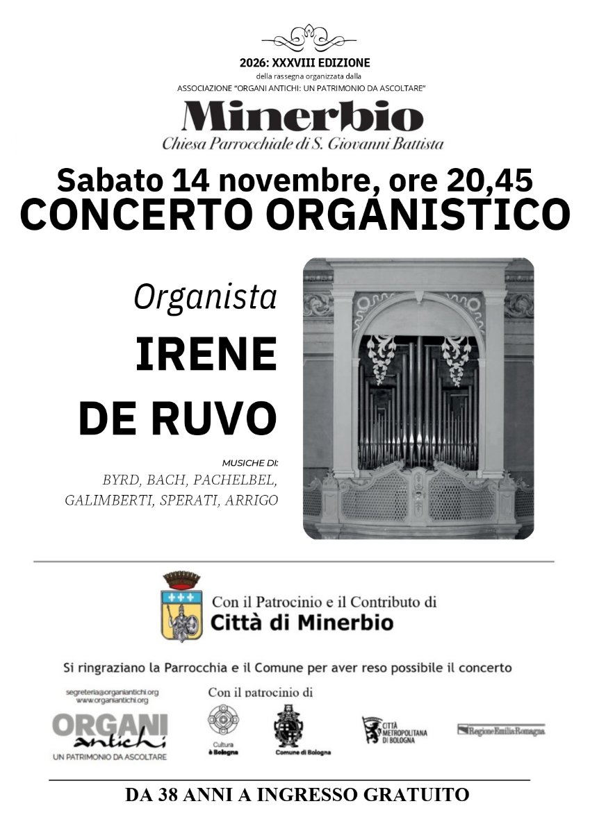 Locandina di Concerto Organi Antichi a Minerbio
