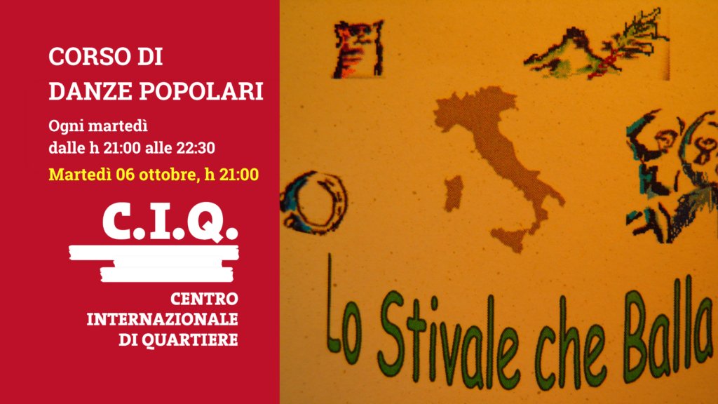 Locandina di CORSO DI DANZE POPOLARI – Ogni martedì dalle h 21:00 alle 22:30