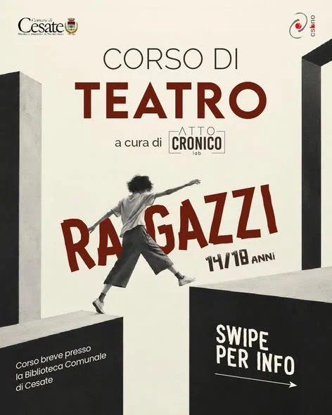 Locandina di Corso di teatro per ragazzi 14–18 anni