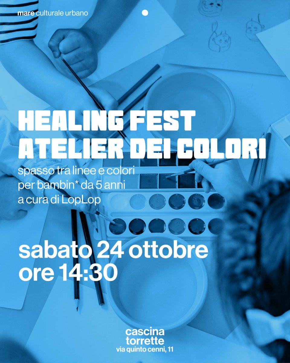 Locandina di Cosa fanno l* bambin* a mare? – Healing Fest Atelier dei colori