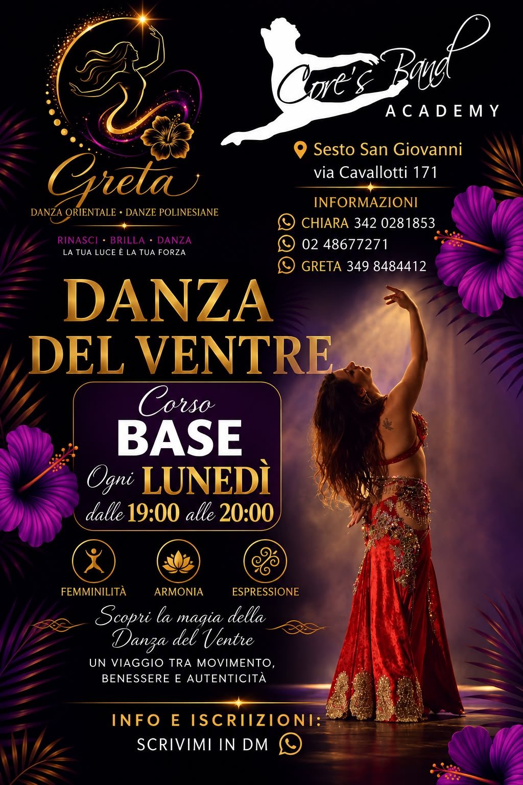 Locandina di Danza del Ventre – Corso Base