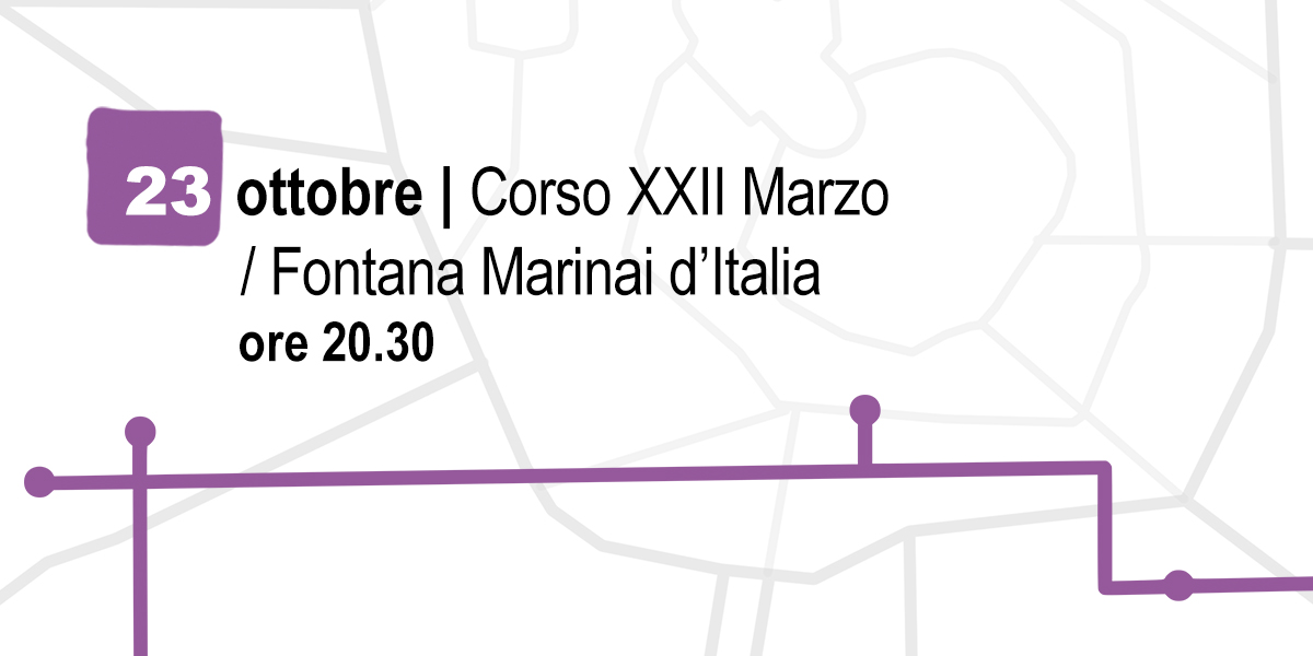 Locandina di Camminare nella memoria – Corso XXII Marzo