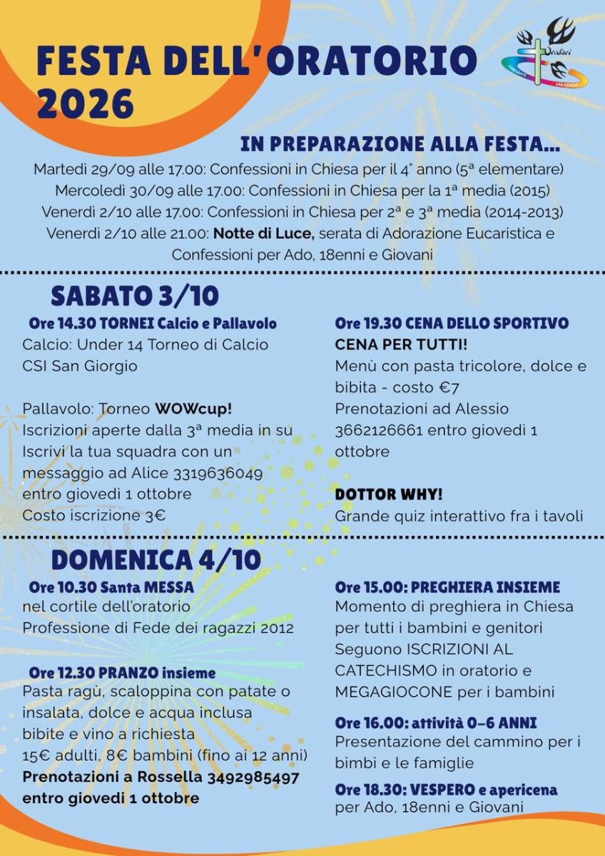 Locandina di Festa dell’Oratorio