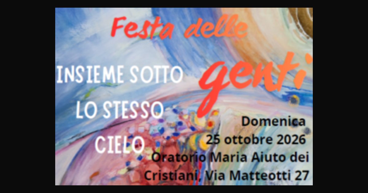 Locandina di Festa delle genti