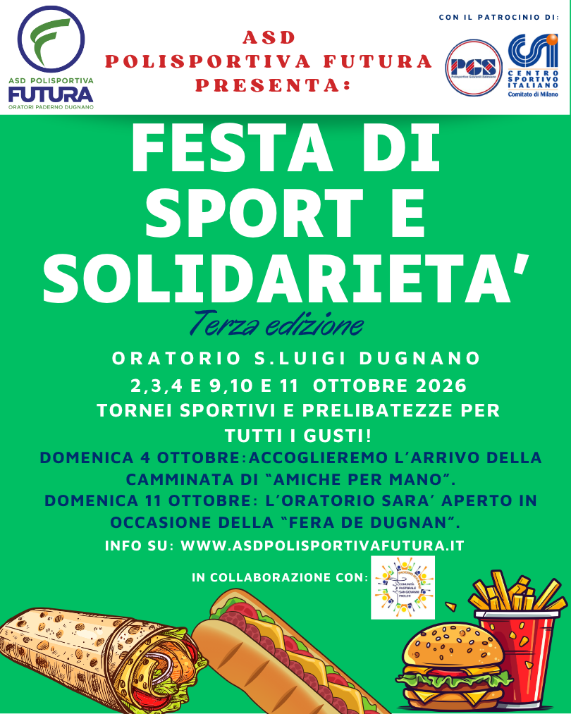 Locandina di Festa di Sport e di Solidarietà