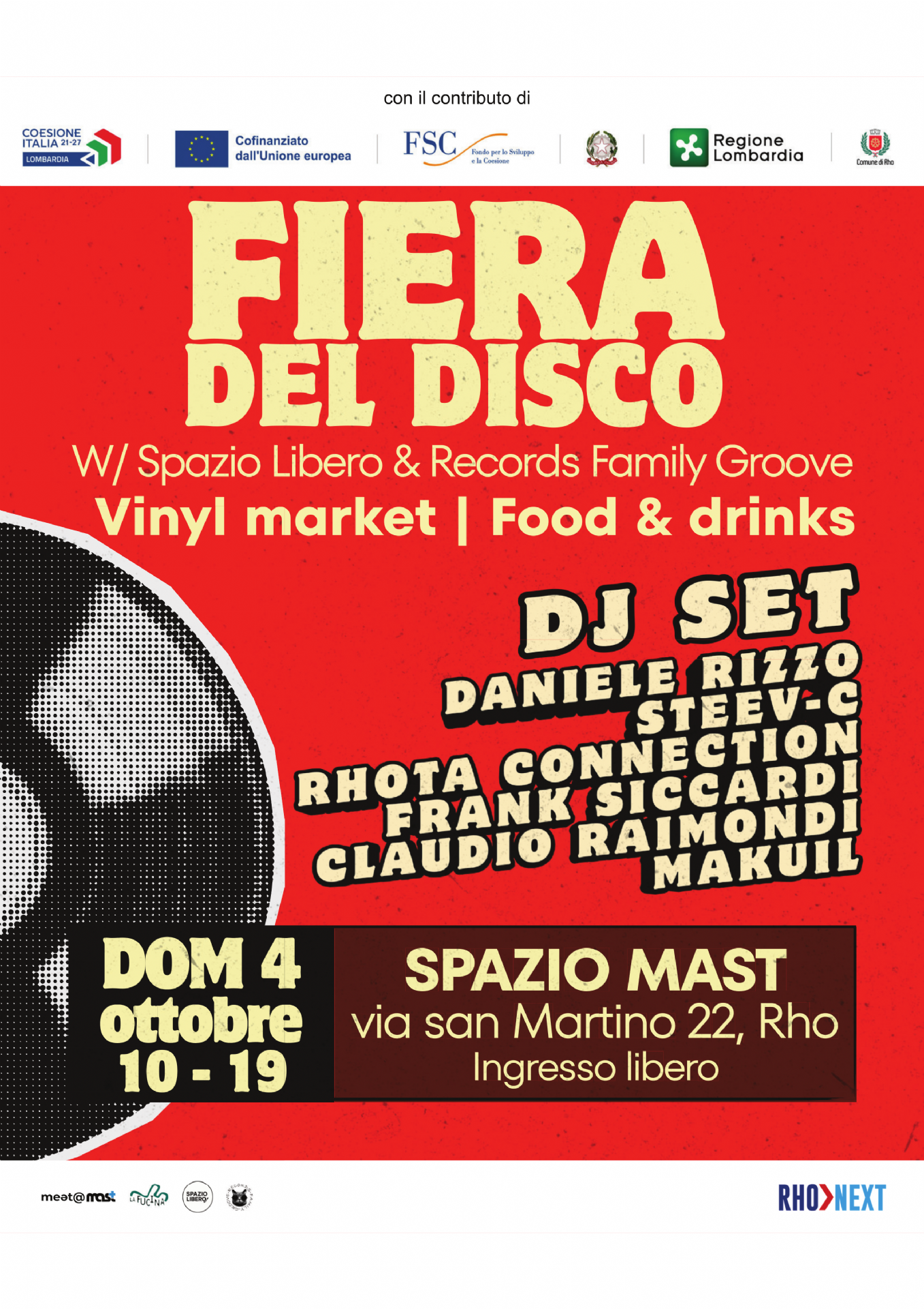 Locandina di Fiera del disco e Dj Set al Mast