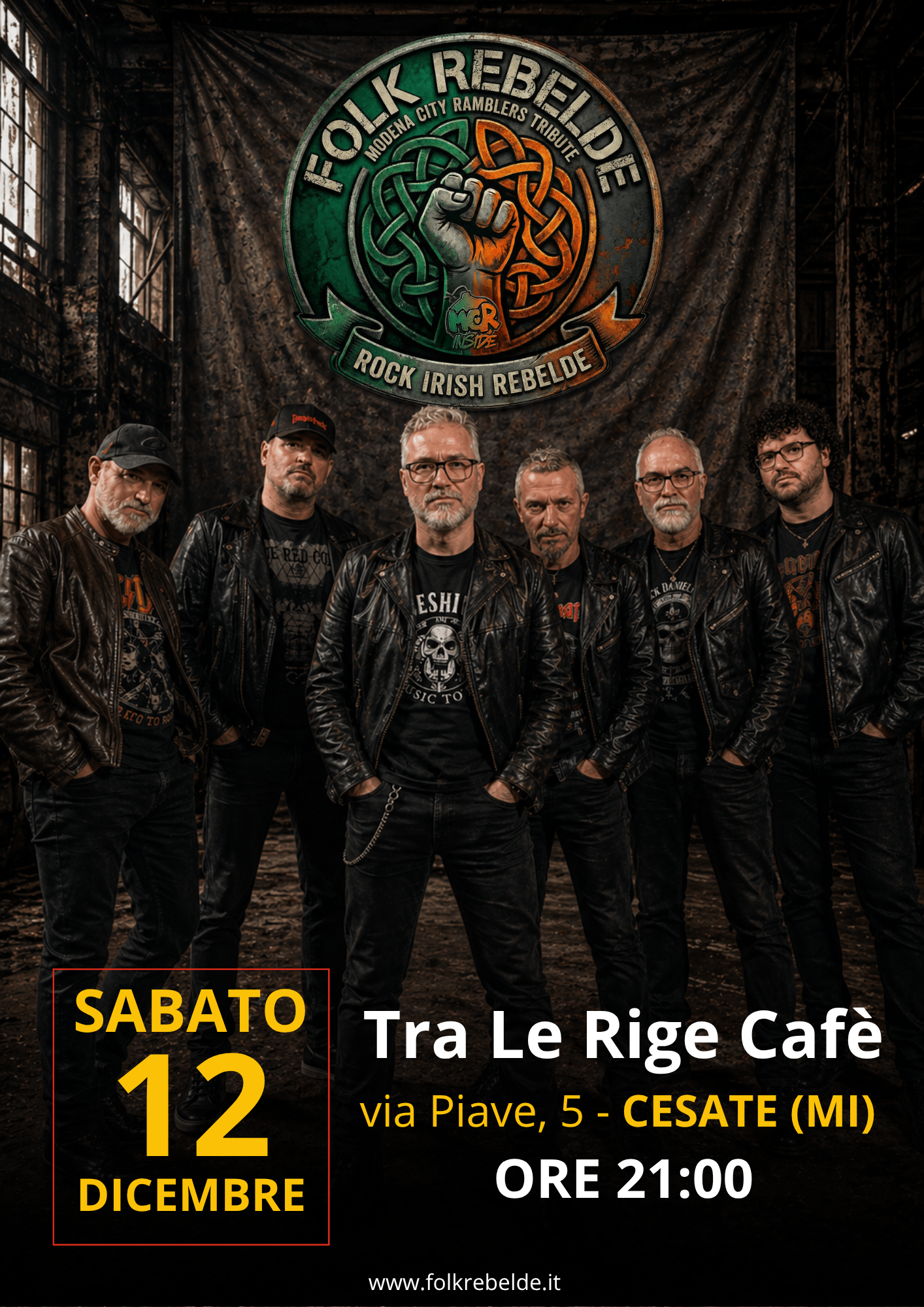 Locandina di Folk Rebelde – concerto alla Casa di Quartiere Lampugnano