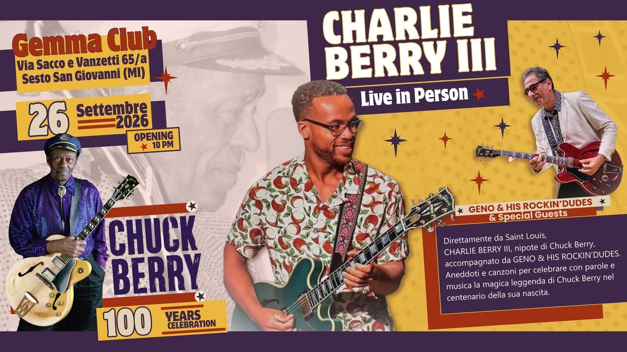 Locandina di Gemma Club – Special Event: Charlie Berry III with Geno & His Rockin’ Dudes