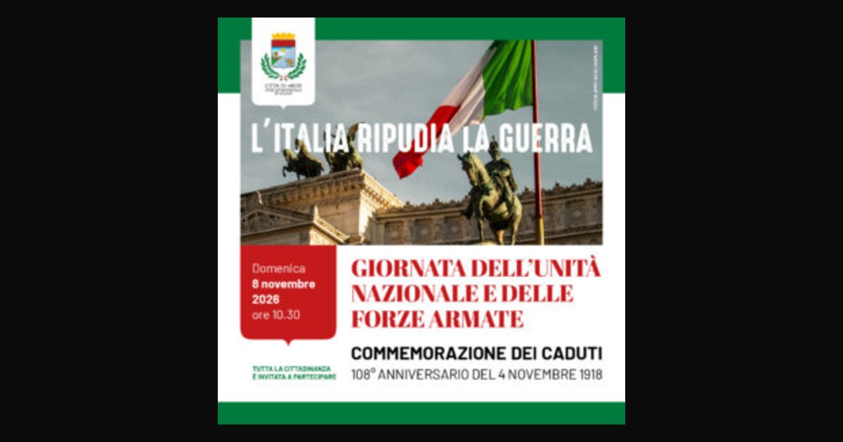 Locandina di Giornata dell'Unità nazionale e delle Forze armate