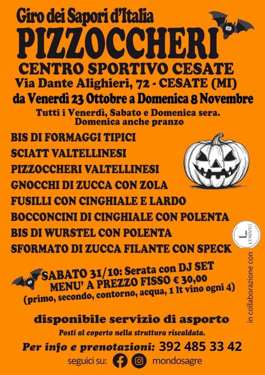 Locandina di Giro dei Sapori d'Italia – Pizzoccheri