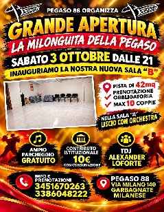 Locandina di Grande Apertura "la Milonguita della Pegaso"