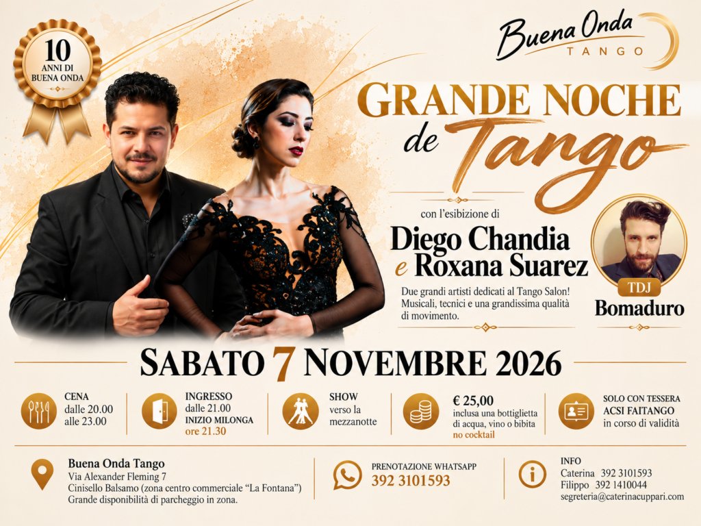 Locandina di Grande Noche de Tango con esibizione