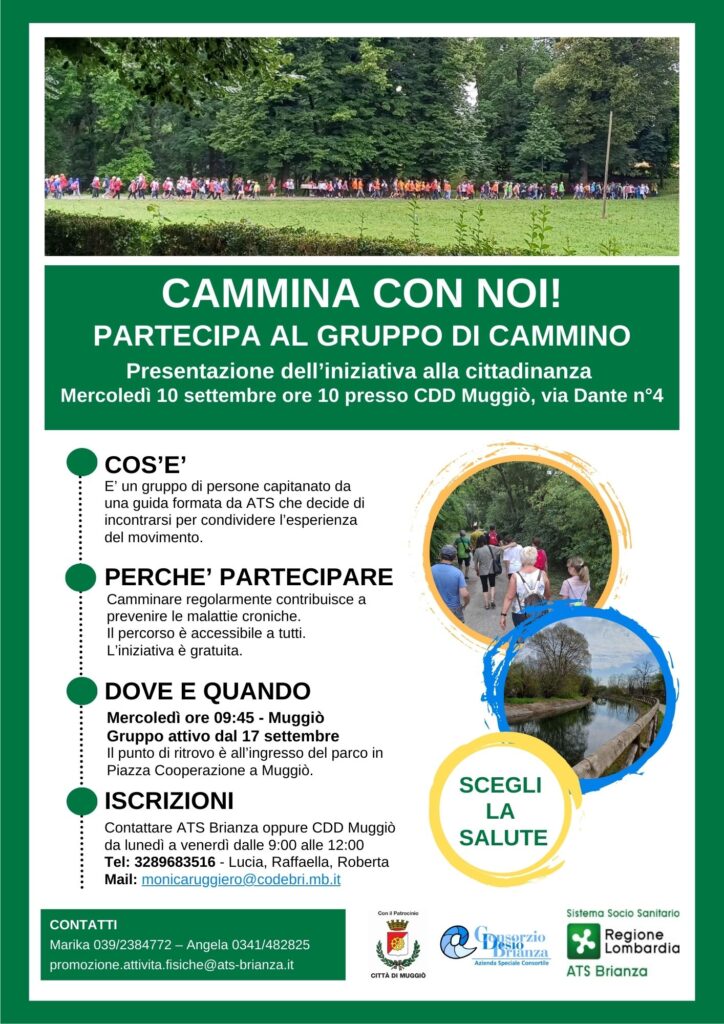 Locandina di Gruppo di cammino CDD di Muggiò