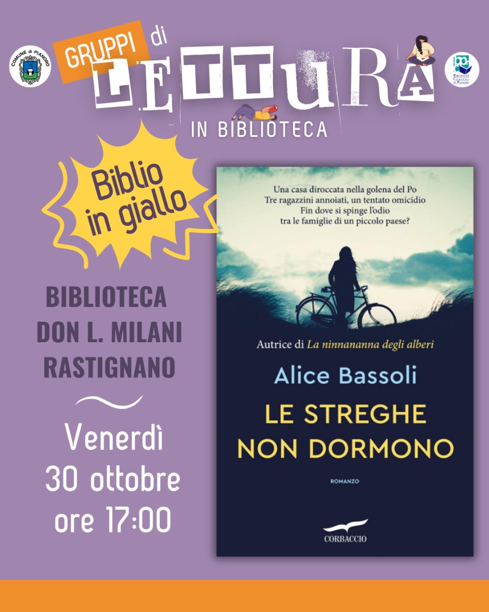 Locandina di Gruppo di lettura “Biblio in giallo”