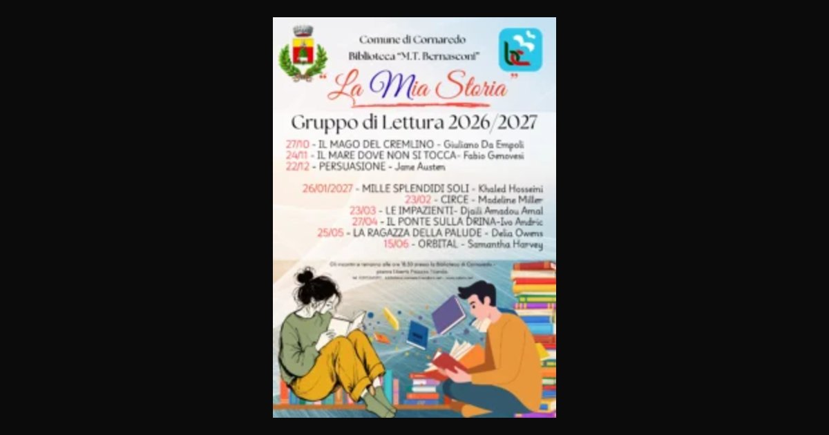 Locandina di Gruppo di lettura della biblioteca - stagione 2026-2027
