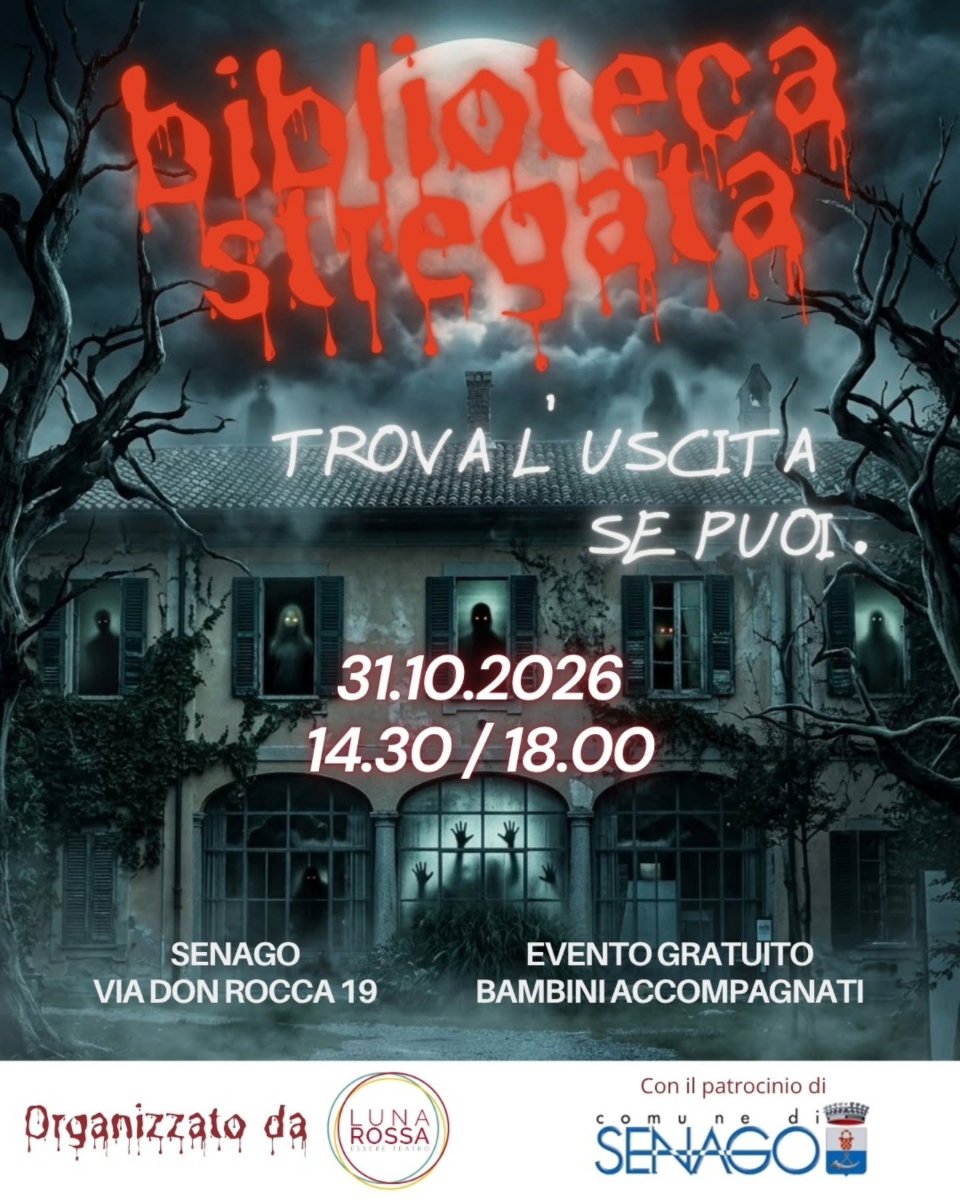 Locandina di Halloween a Senago 2026 – Biblioteca stregata