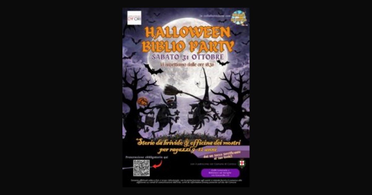 Locandina di Halloween Biblio Party: una serata da brivido tra racconti oscuri e mostri di pasta fresca