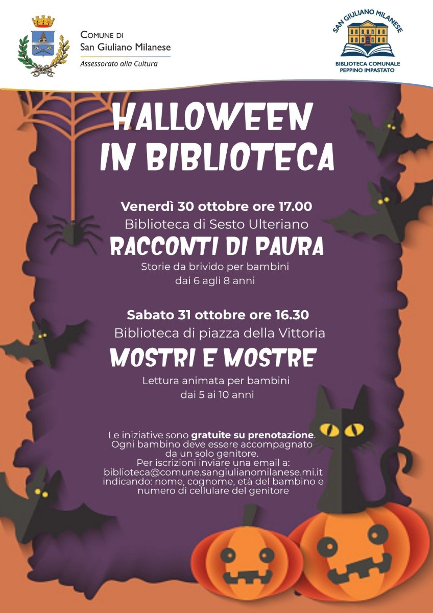 Locandina di Halloween in Biblioteca