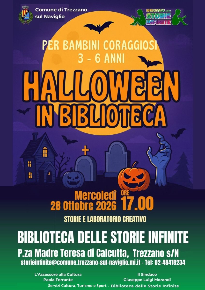 Locandina di Halloween in biblioteca