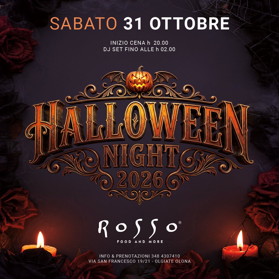 Locandina di Halloween Night al Rosso Food and More