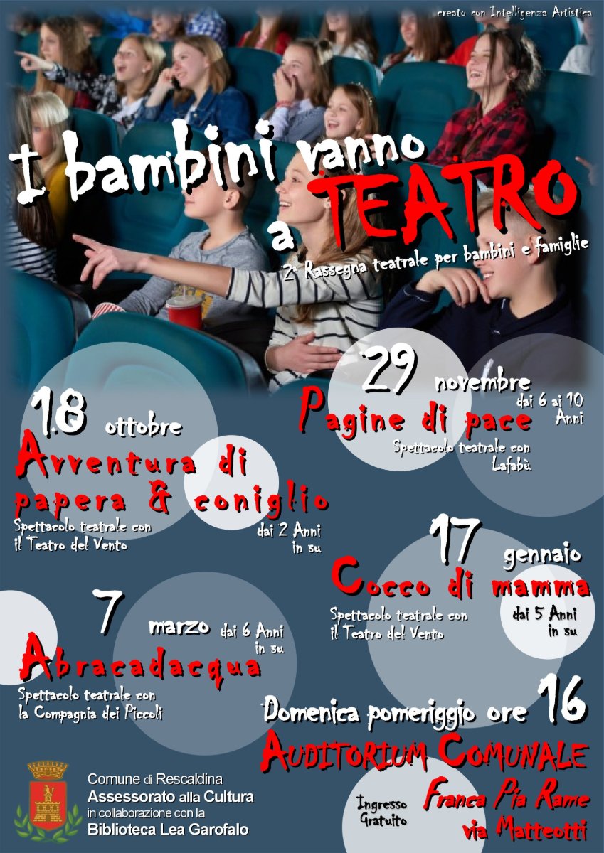 Locandina di I bambini vanno a TEATRO – Pagine di pace