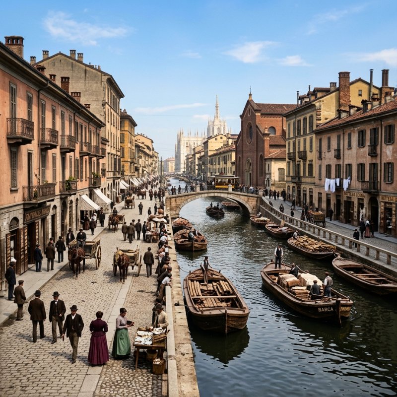 Locandina di I NAVIGLI STORICI: Milano Città d'Acqua
