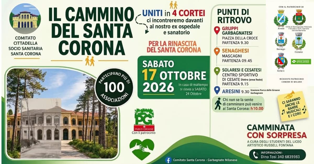 Locandina di Il cammino del Santa Corona - partenza da Piazza della Croce