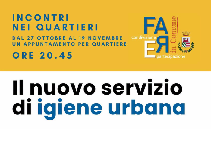 Locandina di Il nuovo servizio di igiene urbana: gli incontri nei quartieri