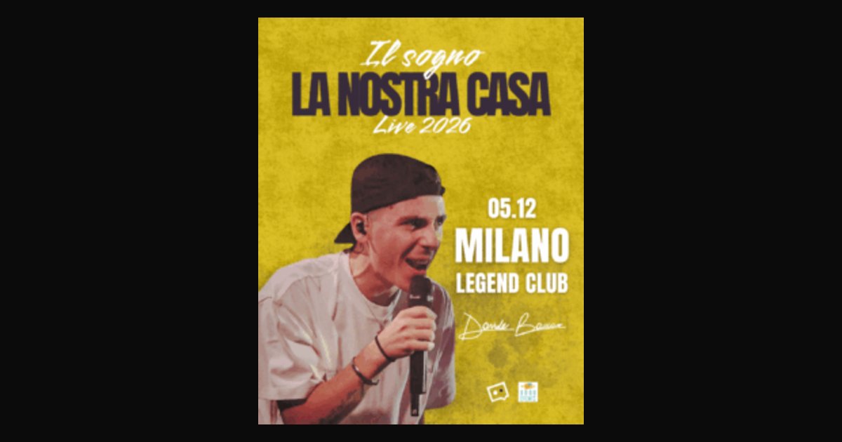 Locandina di Il Sogno – La Nostra Casa Live 2026